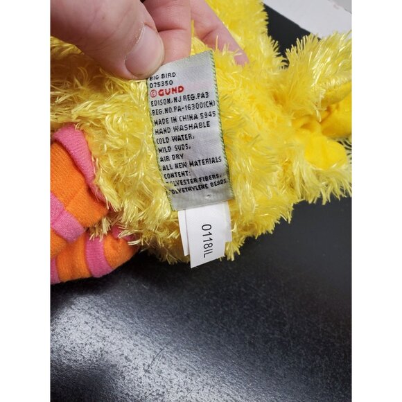 15 Inch 2018 Gund Sesame Street Big Bird Plush - Soft - Excellent Condition - Picture 7 of 8